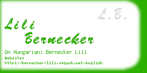 lili bernecker business card